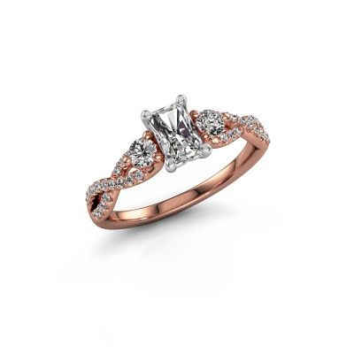 Verlovingsring Marilou RAD 585 rosé goud diamant 1.01 crt