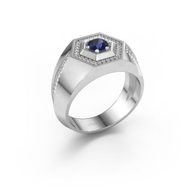 Men's ring Sjoerd 950 platinum sapphire 4.7 mm