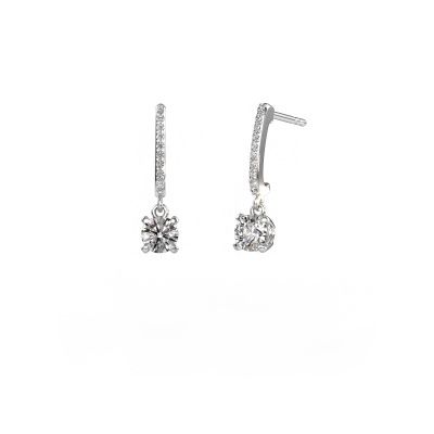 Drop earrings Tanja 585 white gold lab-grown diamond 1.134 crt