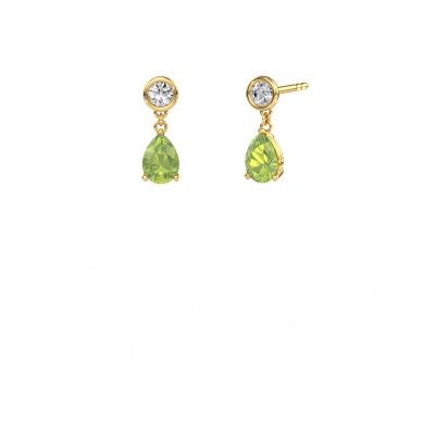 Drop earrings Lacey PER 585 gold peridot 7x5 mm