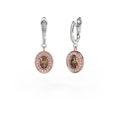 Pendants d'oreilles Layne 2 585 or rose diamant brun 1.79 crt