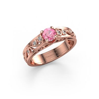 Ring Quinty 585 rose gold pink sapphire 4.7 mm