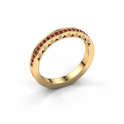 Ring Yasmine 585 gold ruby 1.2 mm