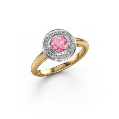 Verlobungsring Noud 1 RND 585 Gold Pink Saphir 4.7 mm