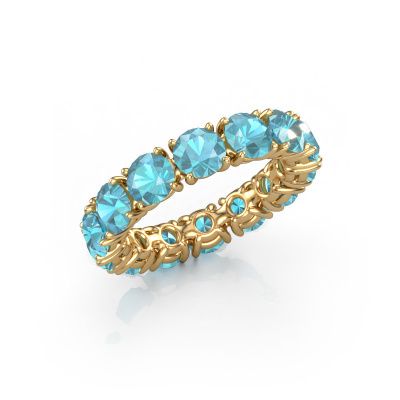 Bague Vivienne 4.7 585 or jaune topaze bleue 4.7 mm