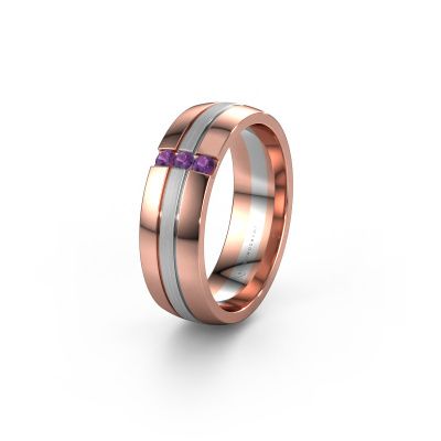 Trauring WH0426L26A 585 Roségold Amethyst ±6x1.7 mm