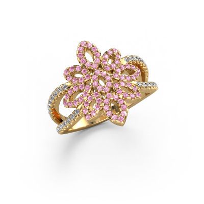 Ring Karina 585 Gold Pink Saphir 1 mm