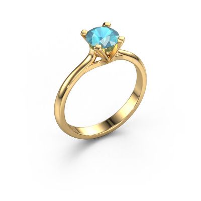 Verlobungsring Isa 1 585 Gold Blau Topas 5.7 mm