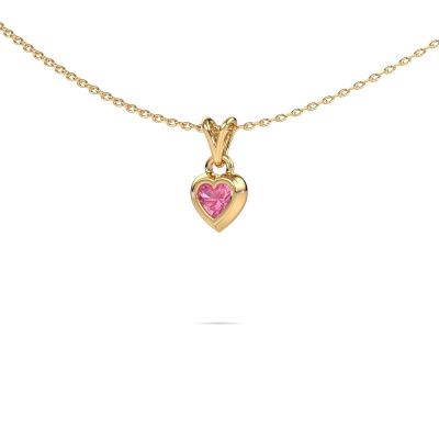 Anhänger Charlotte Heart 585 Gold Pink Saphir 4 mm