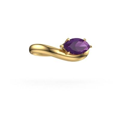Engagement ring Floor MRQ 585 gold amethyst 11x5.5 mm