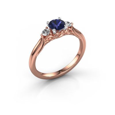 Engagement ring Laurian RND 585 rose gold sapphire 5 mm