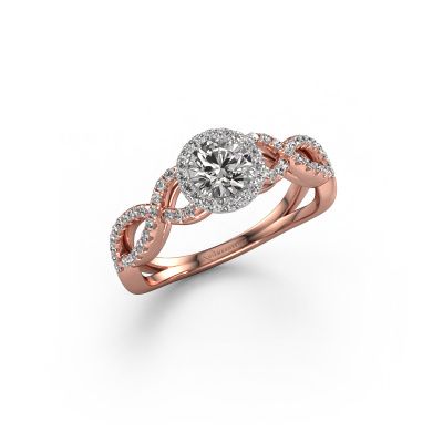 Engagement ring Dionne rnd 585 rose gold diamond 0.72 crt