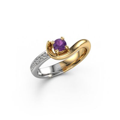Engagement ring Ceylin 585 gold amethyst 4 mm