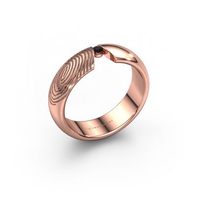 Ehering Leonila 585 Roségold ±5,5x1.8 mm Schwarz Diamant
