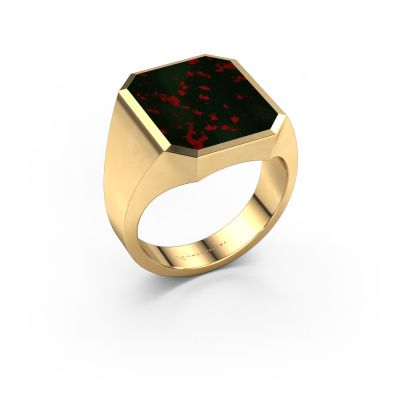Signet ring Lars 5 585 gold bloodstone 16x13 mm