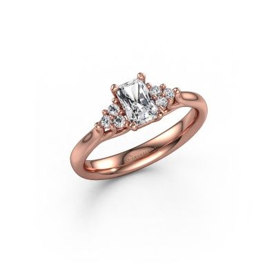 Engagement ring Monika RAD 585 rose gold lab grown diamond 0.65 crt