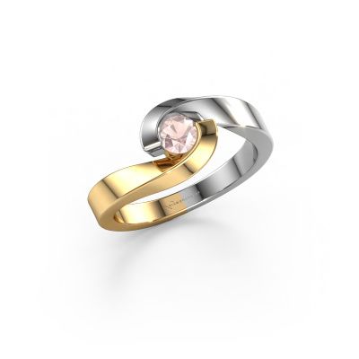 Ring Sheryl 585 gold morganite champagne 4 mm