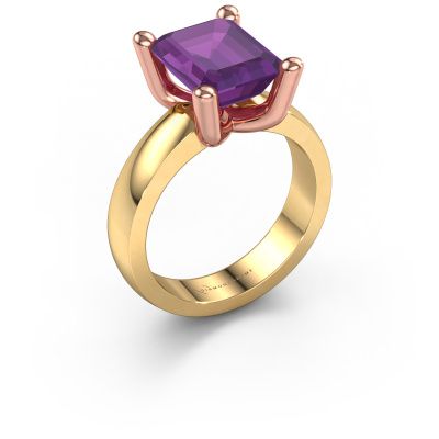 Ring Clelia EME 585 Gold Amethyst 10x8 mm