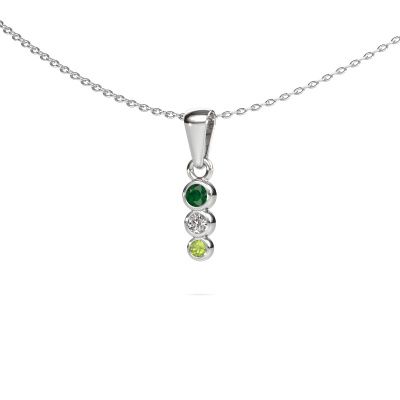 Pendant Felica 585 white gold emerald 2.7 mm