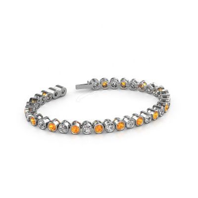 Tennis bracelet Allegra 4 mm 585 white gold citrin 4 mm