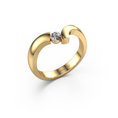 Bague Arda 585 or jaune diamant custom 3.4 mm