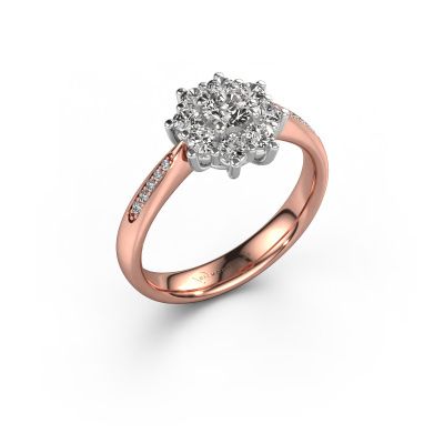 Engagement ring Carolyn 2 585 rose gold diamond 0.25 crt