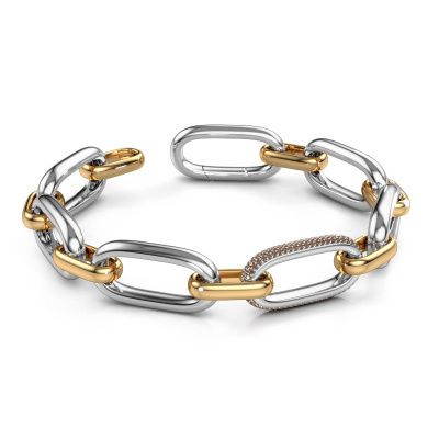 Link link bracelet Harmony 2 15 585 white gold brown diamond