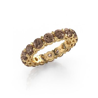 Stackable ring Michelle full 4.0 585 gold brown diamond 4.25 crt