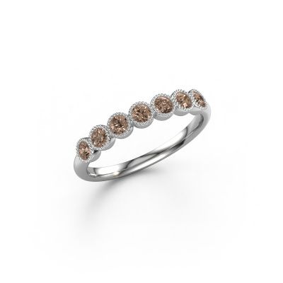 Ring Mariam half 585 white gold brown diamond 0.385 crt