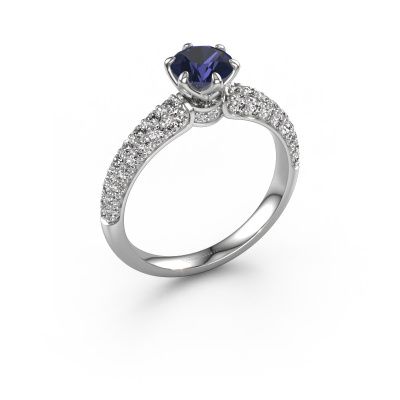 Engagement ring Meryl 950 platinum sapphire 5.7 mm