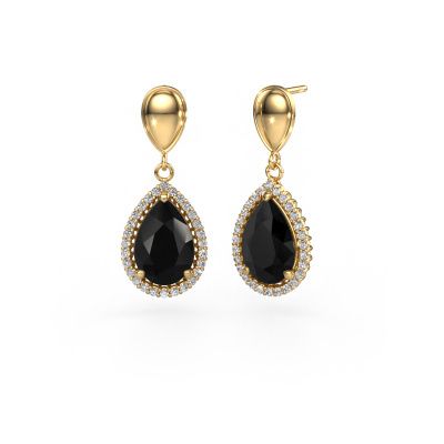 Pendants d'oreilles Tilly per 1 585 or jaune diamant noir 7.62 crt