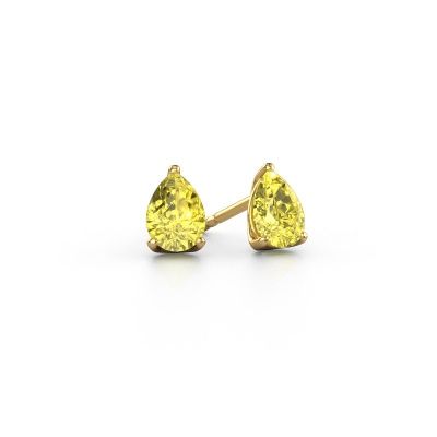 Stud earrings Sam PER 585 gold yellow lab grown diamond 7x5 mm