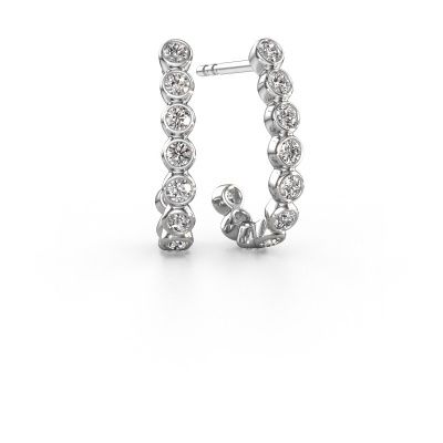 Clous d'oreilles Nova 585 or blanc diamant 0.810 crt