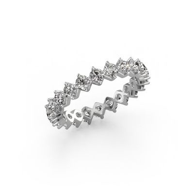 Stackable ring Janie 2.7mm 585 white gold diamond 1.76 crt