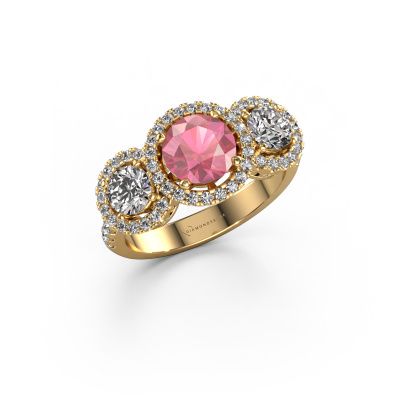 Ring Lacie 585 gold tourmaline pink 6.5 mm
