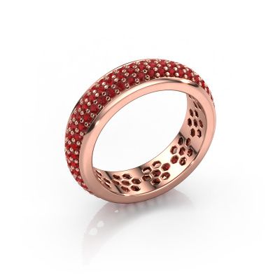 Ring Tara 585 rose gold ruby 1.3 mm