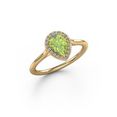 Engagement ring Seline per 1 585 gold peridot 7x5 mm