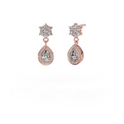 Drop earrings Era 585 rose gold diamond 1.43 crt