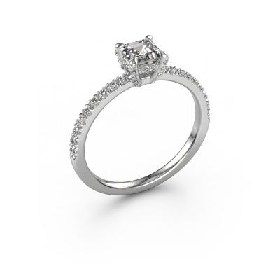 Bague de fiançailles Saskia 1 ASH 585 or blanc diamant 0.76 crt