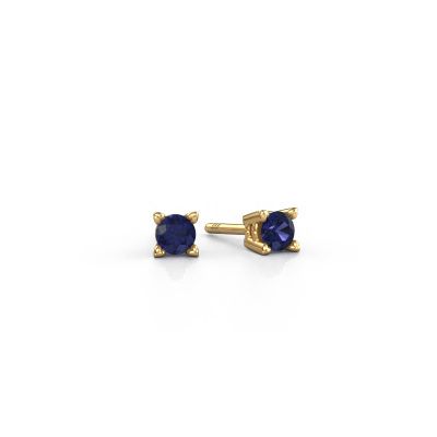 Clous d'oreilles Cather 585 or jaune saphir 4 mm
