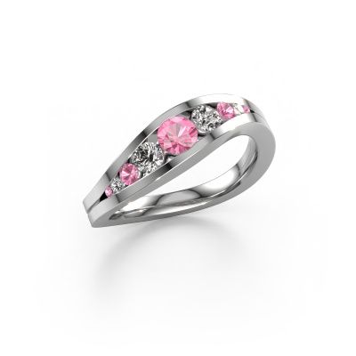 Ring Sigrid 2 950 platinum pink sapphire 4 mm