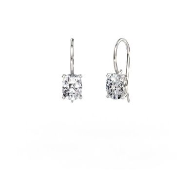 Pendants d'oreilles Cleo CSH 585 or blanc diamant synthétique 3.00 crt