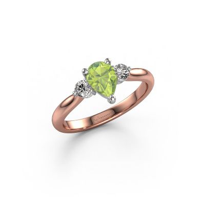 Engagement ring Lieselot PER 585 rose gold peridot 7x5 mm