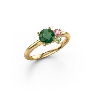 Ring Anouk 585 gold emerald 6 mm