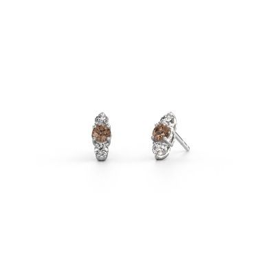Earrings Amie 585 white gold brown diamond 0.90 crt
