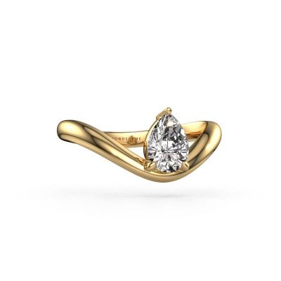 Engagement ring Femke PER 585 gold zirconia 7x5 mm