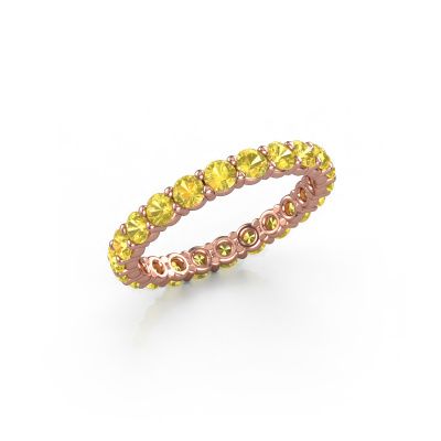 Bague superposable Heddy rnd 2.7 585 or rose saphir jaune 2.7 mm