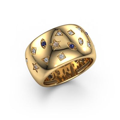Ring Sasha 2 585 gold sapphire 1.5 mm