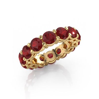 Stackable ring Michelle full 5.0 585 gold ruby 5 mm