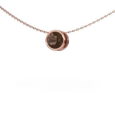Pendant Lavon RND 585 rose gold smokey quartz 6.5 mm